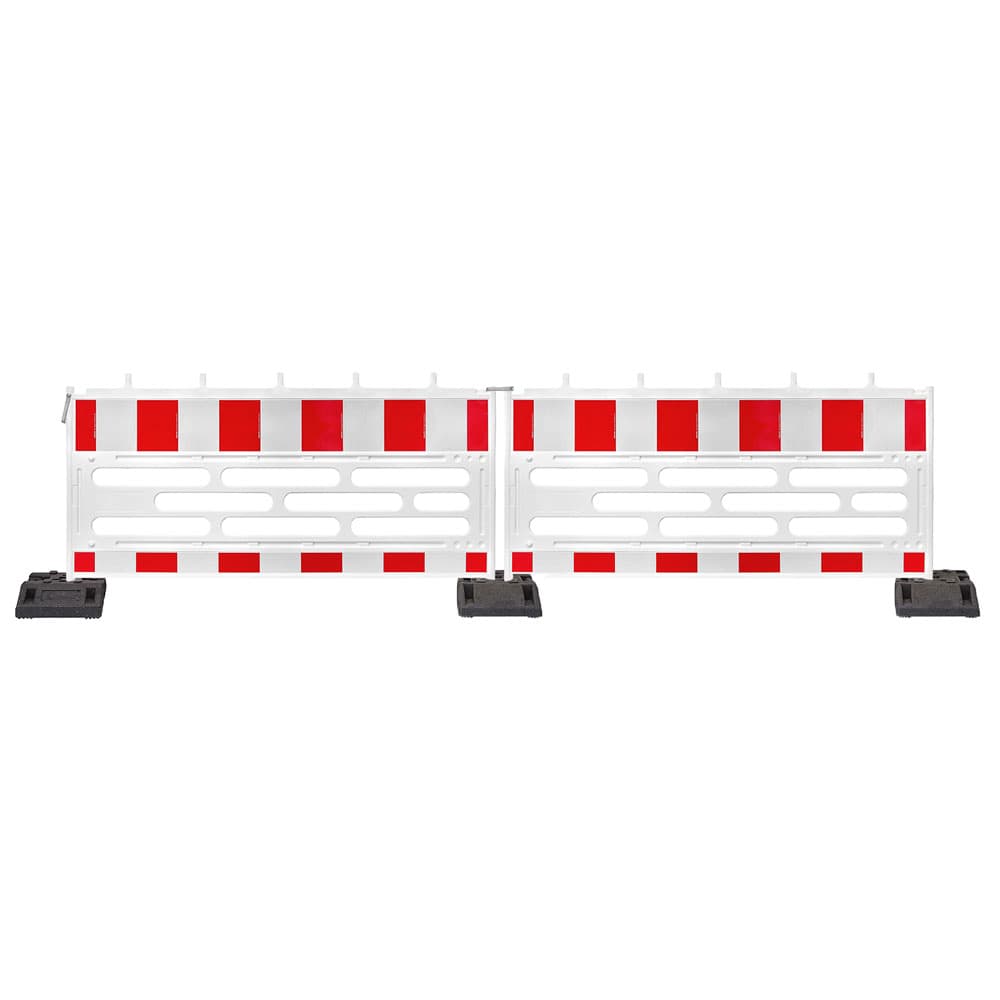 Baustellenabsperrung Profi Schrankengitter-Set (RA1) - Inklusive Fußplatte 28 kg