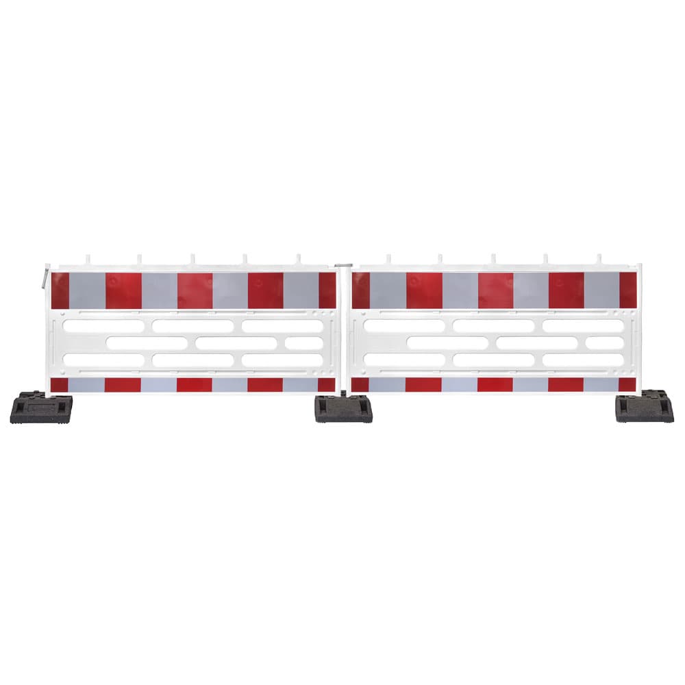 Baustellenabsperrung Profi Schrankengitter-Set (RA2) - Inklusive Fußplatte 28 kg