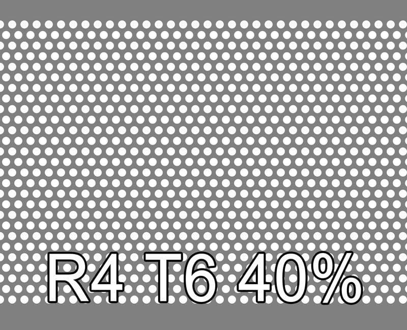 Lochblech Edelstahl 1.4307 1000x2000x0.8 R4 T6 40%