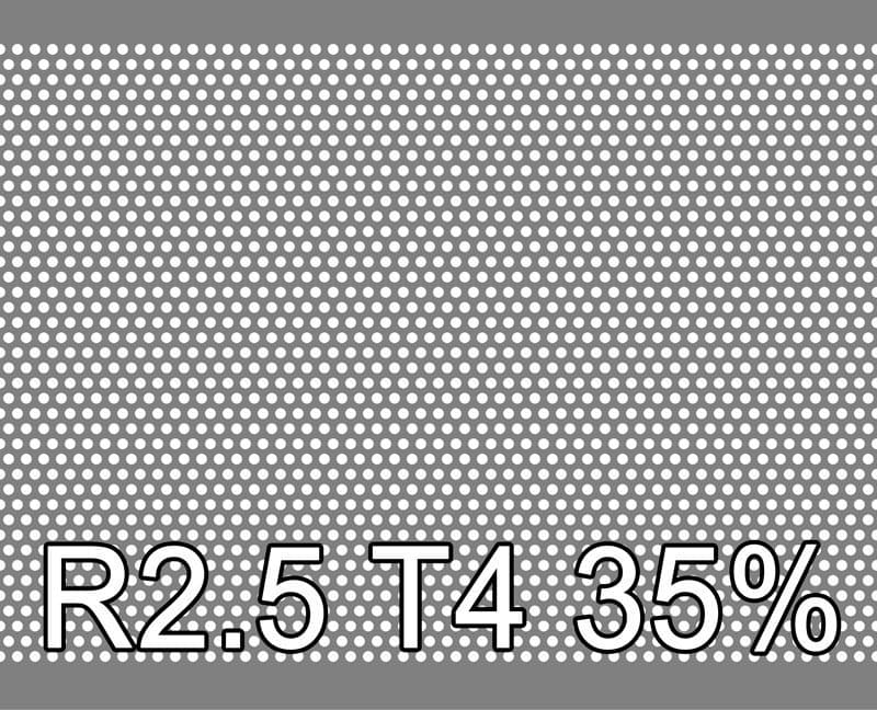 Lochblech Edelstahl 1.4307 1000x2000x1 R2.5 T4 35.1%