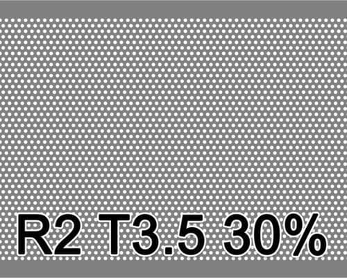 Lochblech Edelstahl 1.4404 1000x2000x1.5 R2 T3.5 29.4%