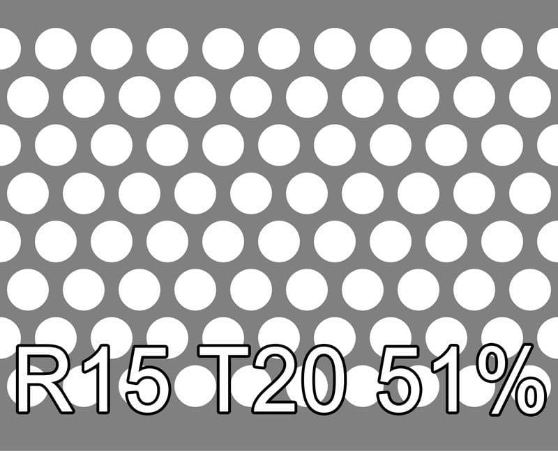 Lochblech Stahl DD11 1250x2500x2 R15 T20 50.6%