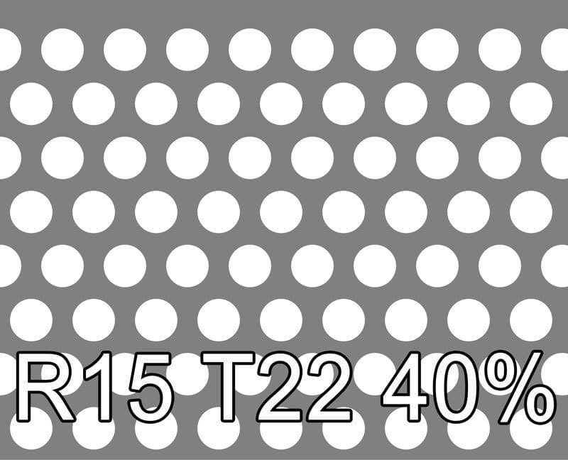 Lochblech Stahl verzinkt 1000x2000x2 R15 T22 41.8%