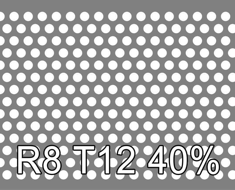 Lochblech Stahl verzinkt 1000x2000x3 R8 T12 40%