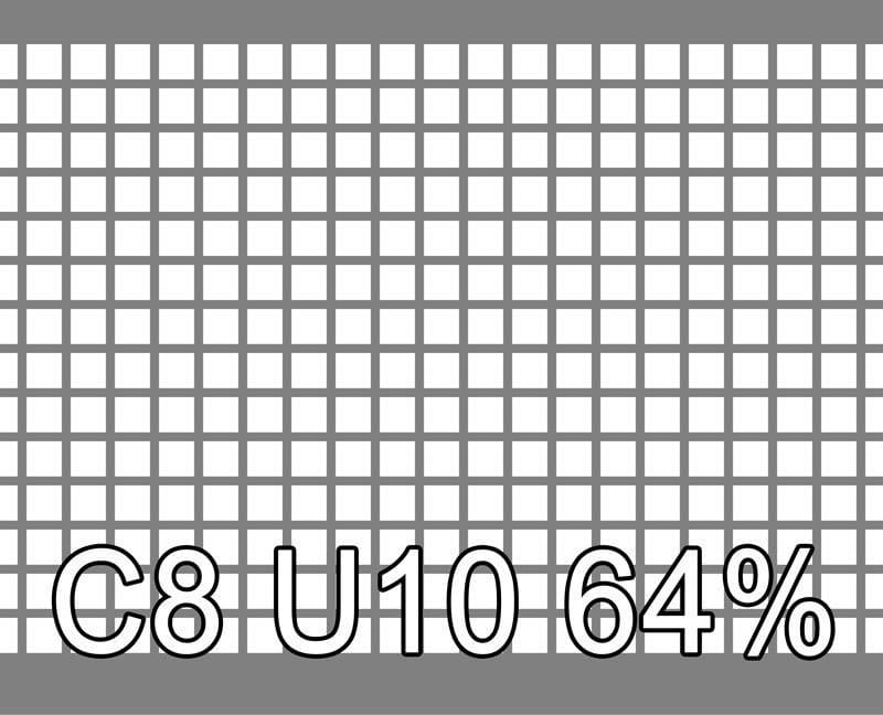 Lochblech Edelstahl 1.4307 1000x2000x0.8 C8 U10 64%