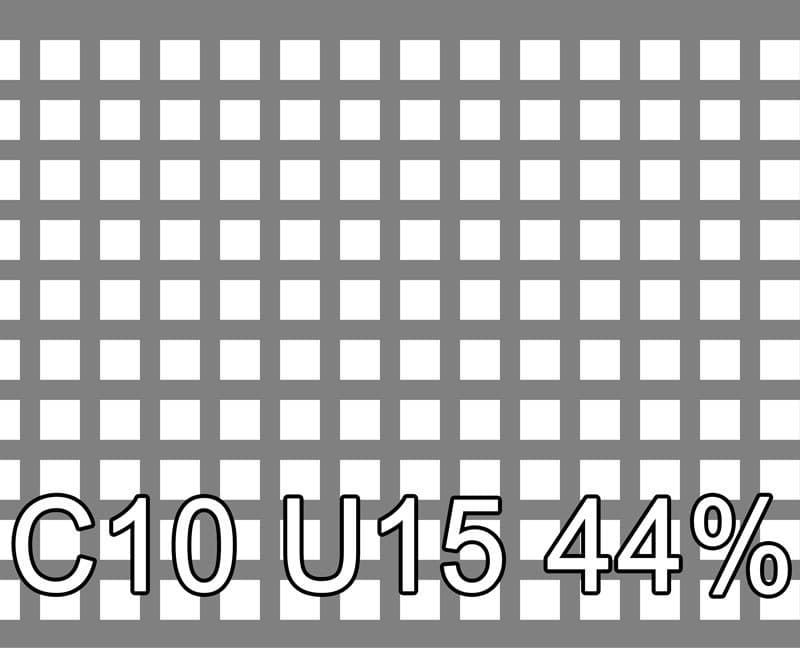 Lochblech Edelstahl 1.4307 1000x2000x1 C10 U15 44.4%