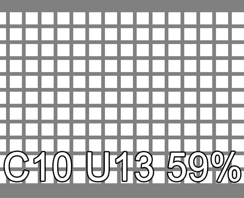 Lochblech Edelstahl 1.4404 1000x2000x1 C10 U13 59.2%