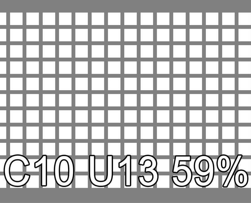 Lochblech Edelstahl 1.4404 1000x2000x1.5 C10 U13 59.2%
