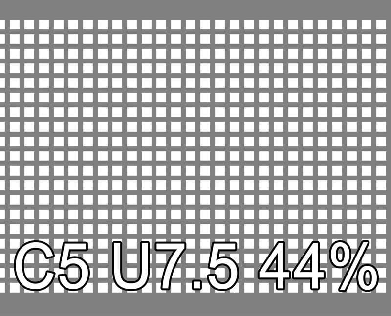 Lochblech Stahl DC01 1000x2000x1 C5 U7.5 44.4%