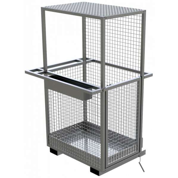 Staplerkorb für Personen verzinkt - Maße: 1200 x 800 x 2000 mm 