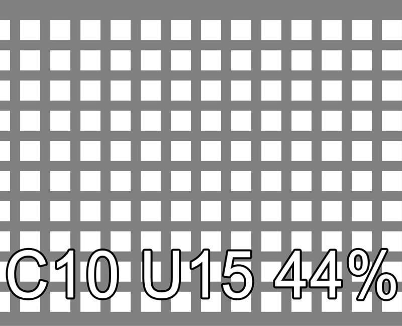 Lochblech Aluminium 1500x3000x2 C10 U15 44.4%