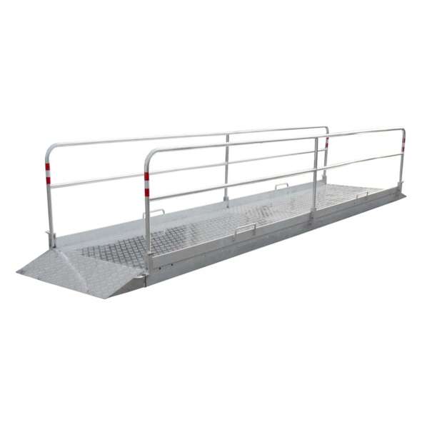 1 - Grabenbrücken Stahl / Aluminium Maße 1,30 x 6,70 m (Breite x Länge)