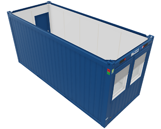 1 - Büro- /Mannschaftscontainer 20' Büro-/Mannschaftscontainer - Rauminnenhöhe 2,54 m - Breite 2,44 m Länge 6,06 m
