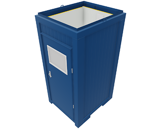 1 - Sanitärboxen 5' WC-Box inkl. 5l-Untertischspeicher - Rauminnenhöhe 2,20 m - Breite 1,20 m Länge 1,40 m