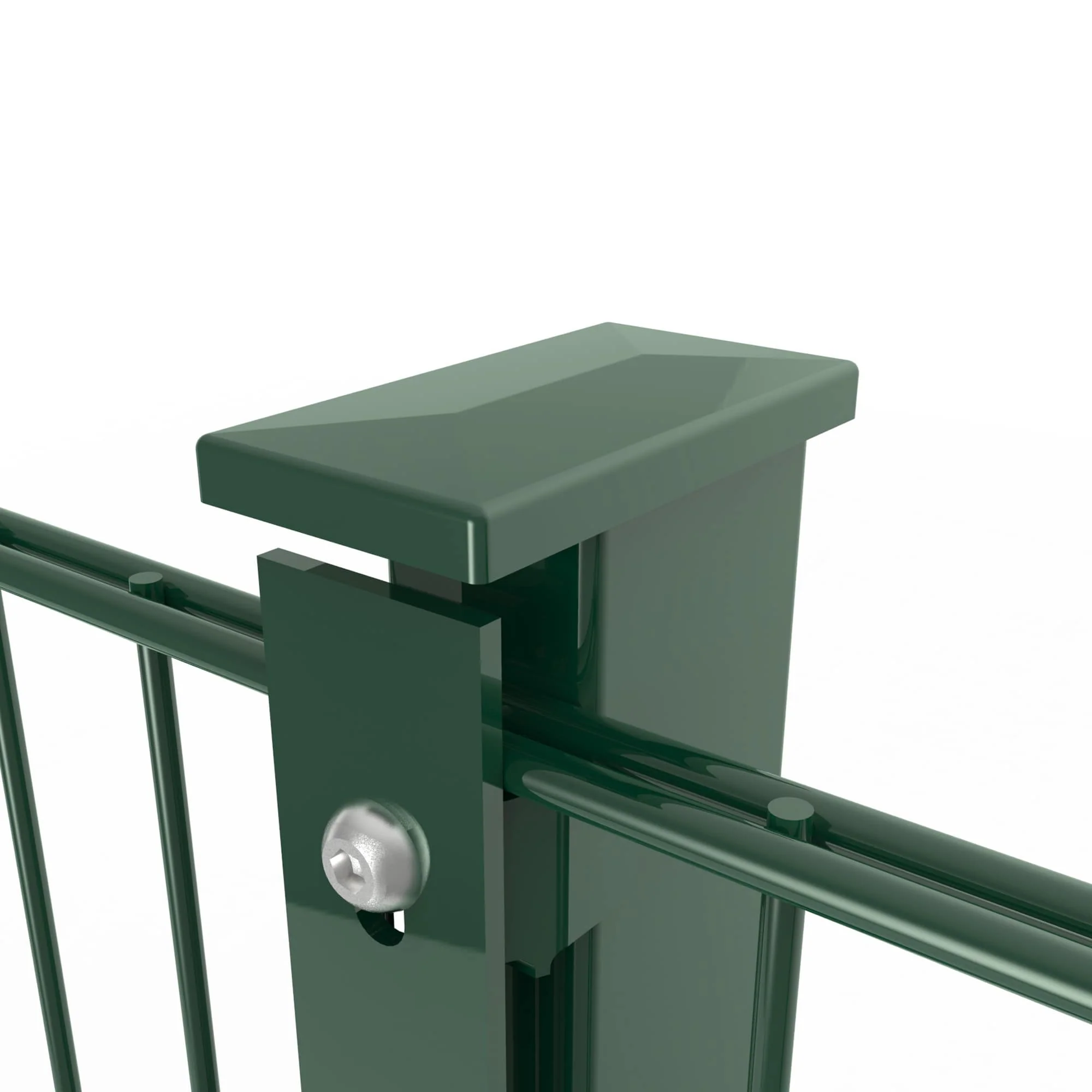 1 - Doppelstabmattenzäune Profi-Zaun-Set 1630mm mit Pfosten & Zubehör RAL 6005 Grün