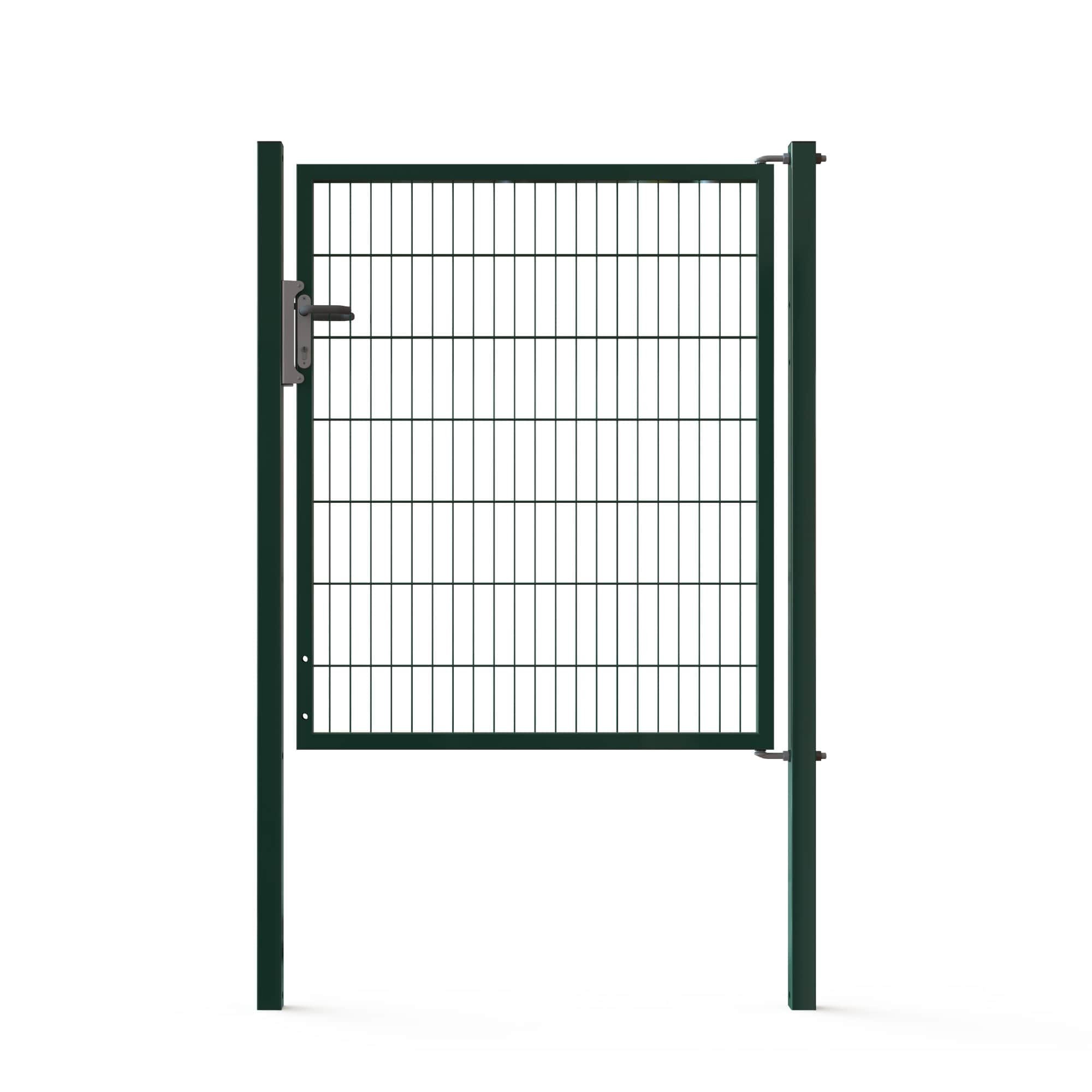 1 - Doppelstabmattenzäune Tore Profi Universal Einzeltor - 1200x1400mm - Grün RAL 6005