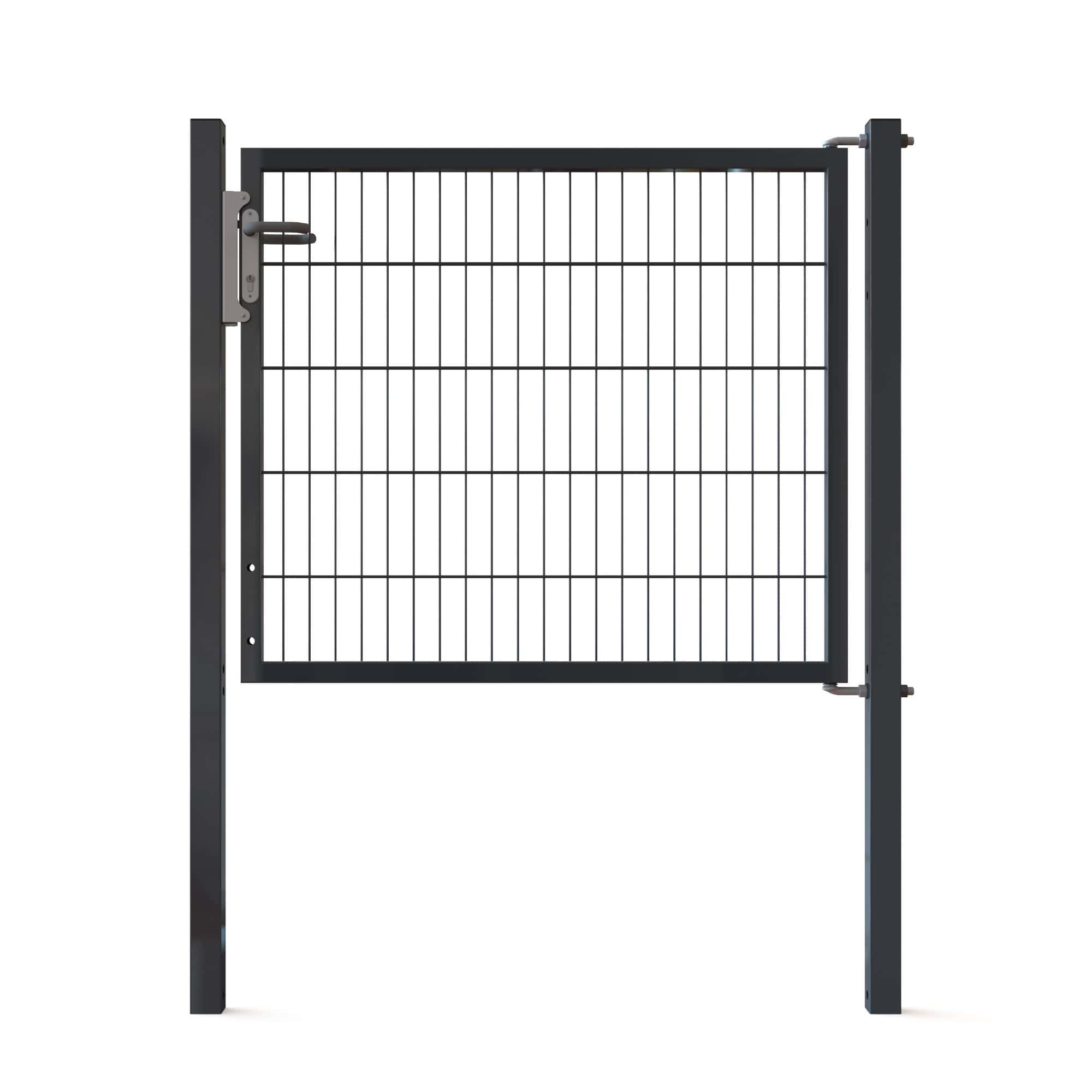 Doppelstabmattenzäune Tore Profi Universal Einzeltor - 1200x1000mm - Anthrazit RAL 7016