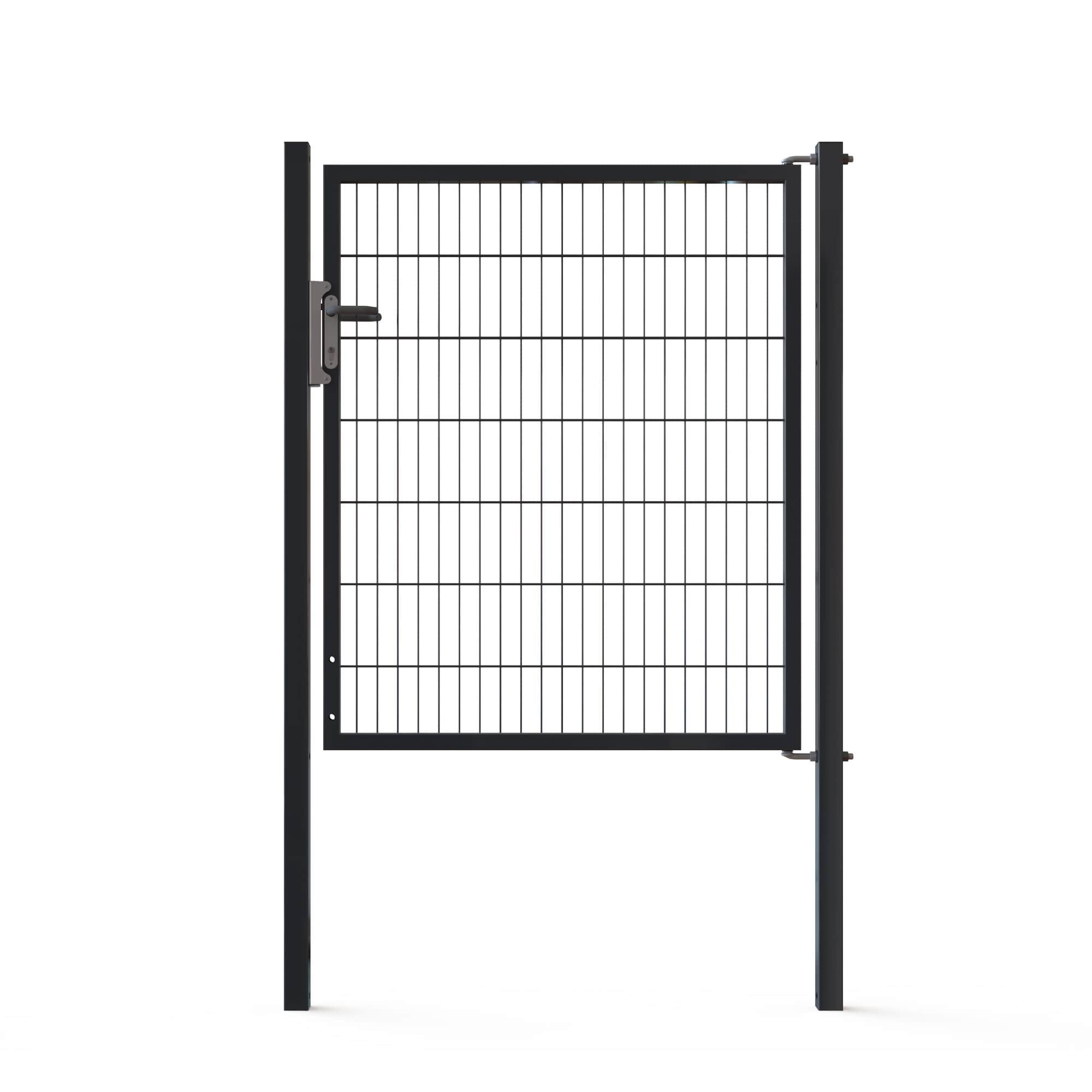 1 - Doppelstabmattenzäune Tore Universal Einzeltor 1200x1400mm Anthrazit RAL 7016