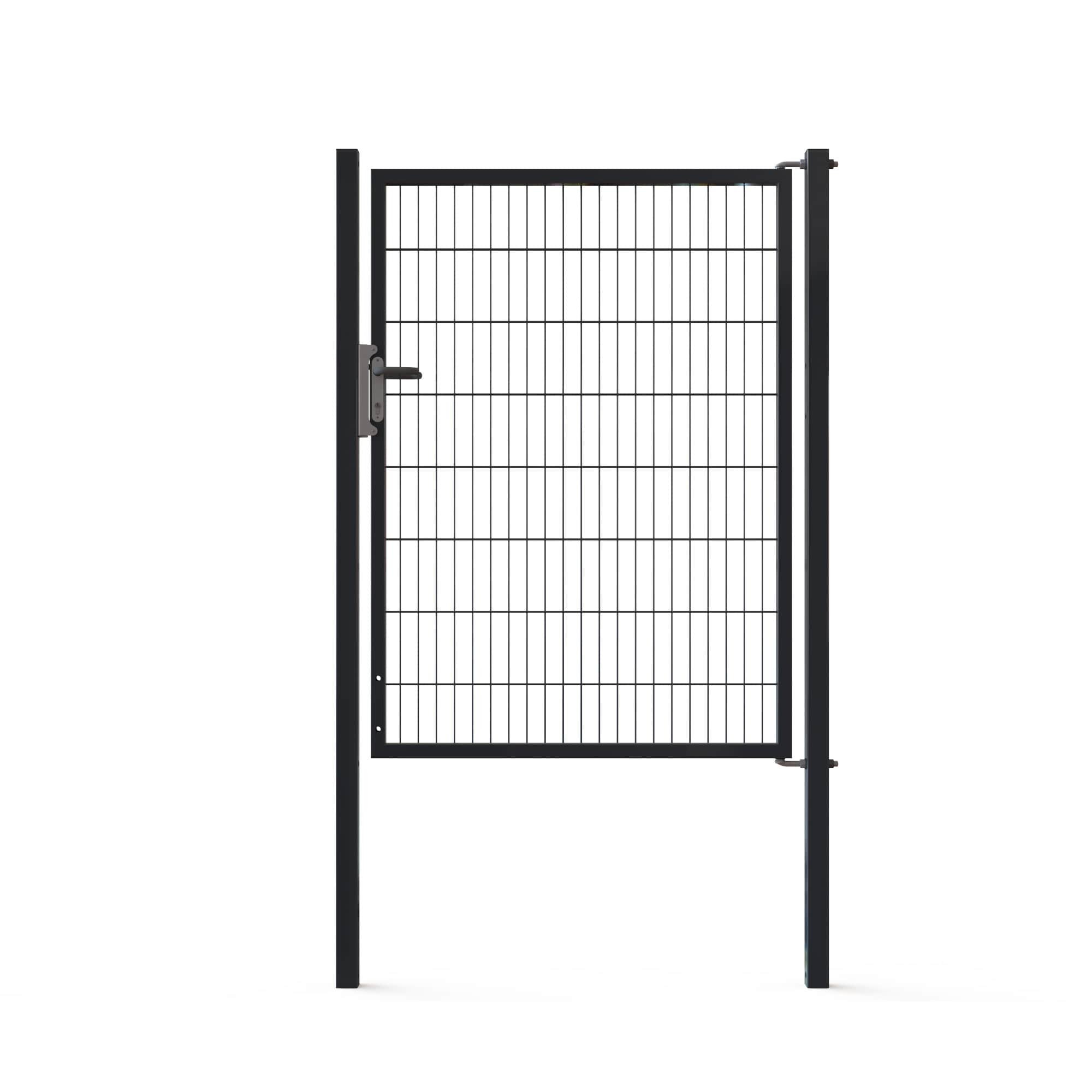 Doppelstabmattenzäune Tore Universal Einzeltor 1200x1600mm Anthrazit RAL 7016