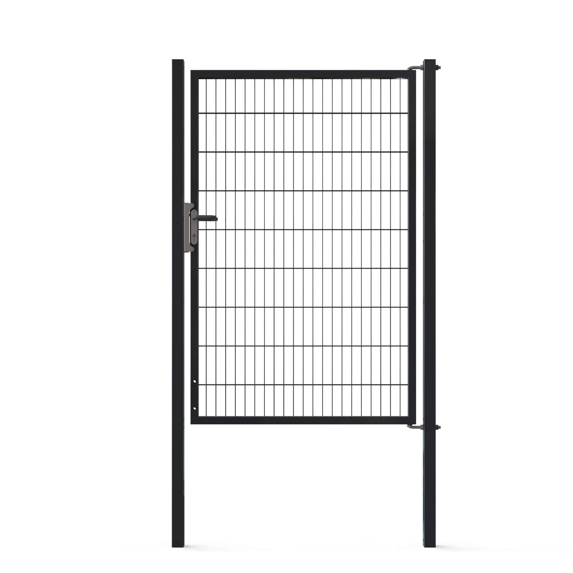 Doppelstabmattenzäune Tore Universal Einzeltor 1200x1800mm Anthrazit RAL 7016