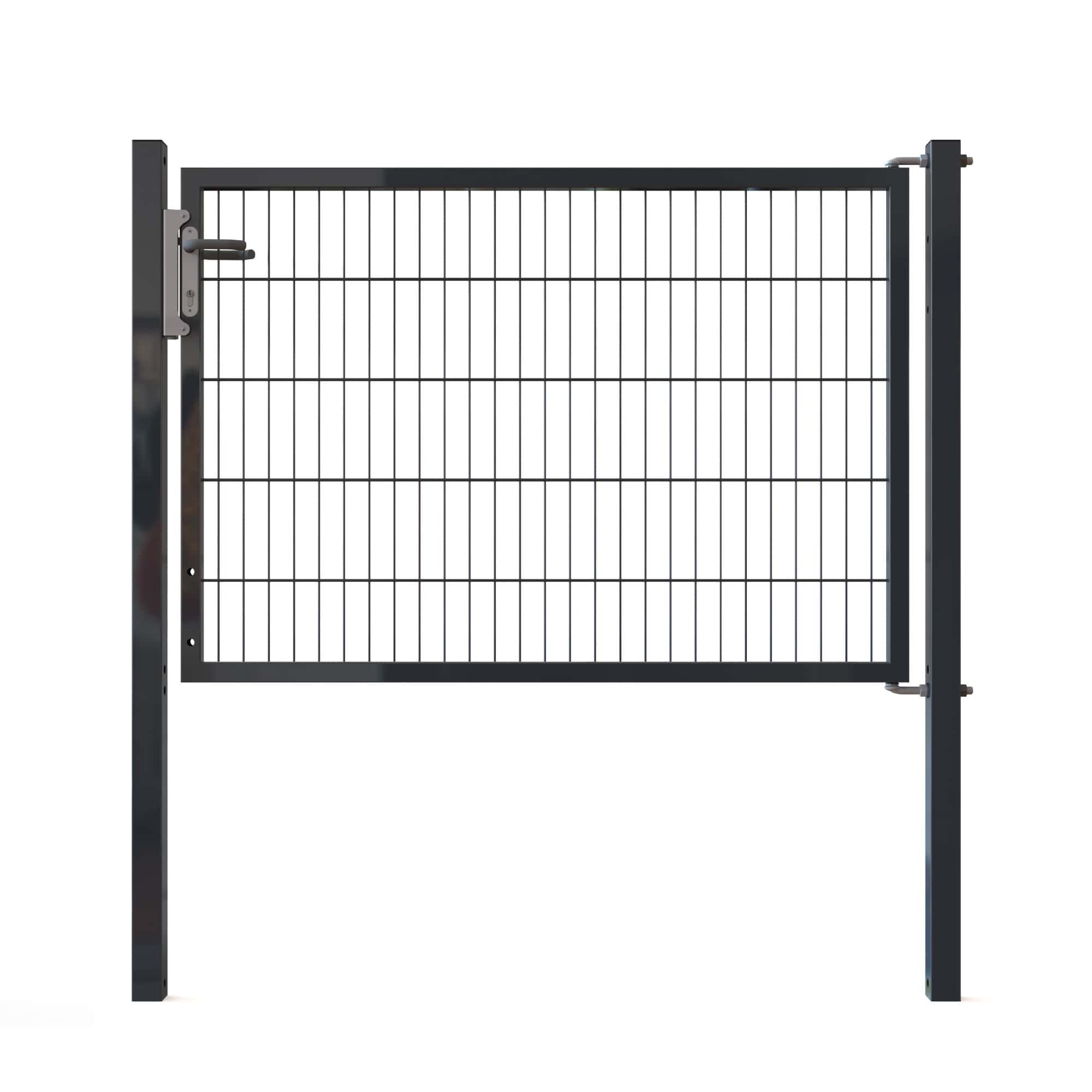 Doppelstabmattenzäune Tore Universal Einzeltor 1500x1000mm Anthrazit RAL 7016