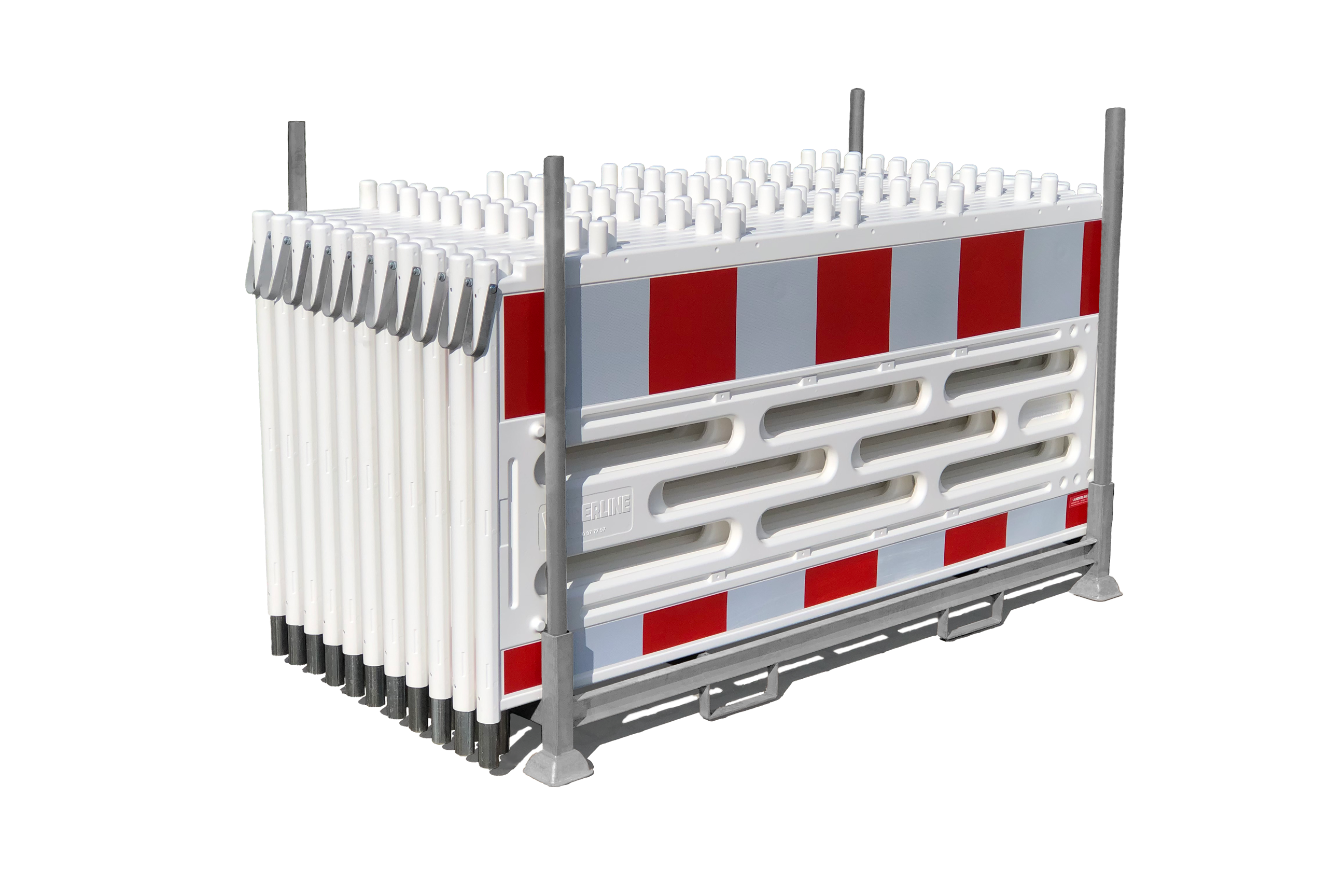 1 - Baustellenabsperrung Profi Schrankengitter-Transportpallete 