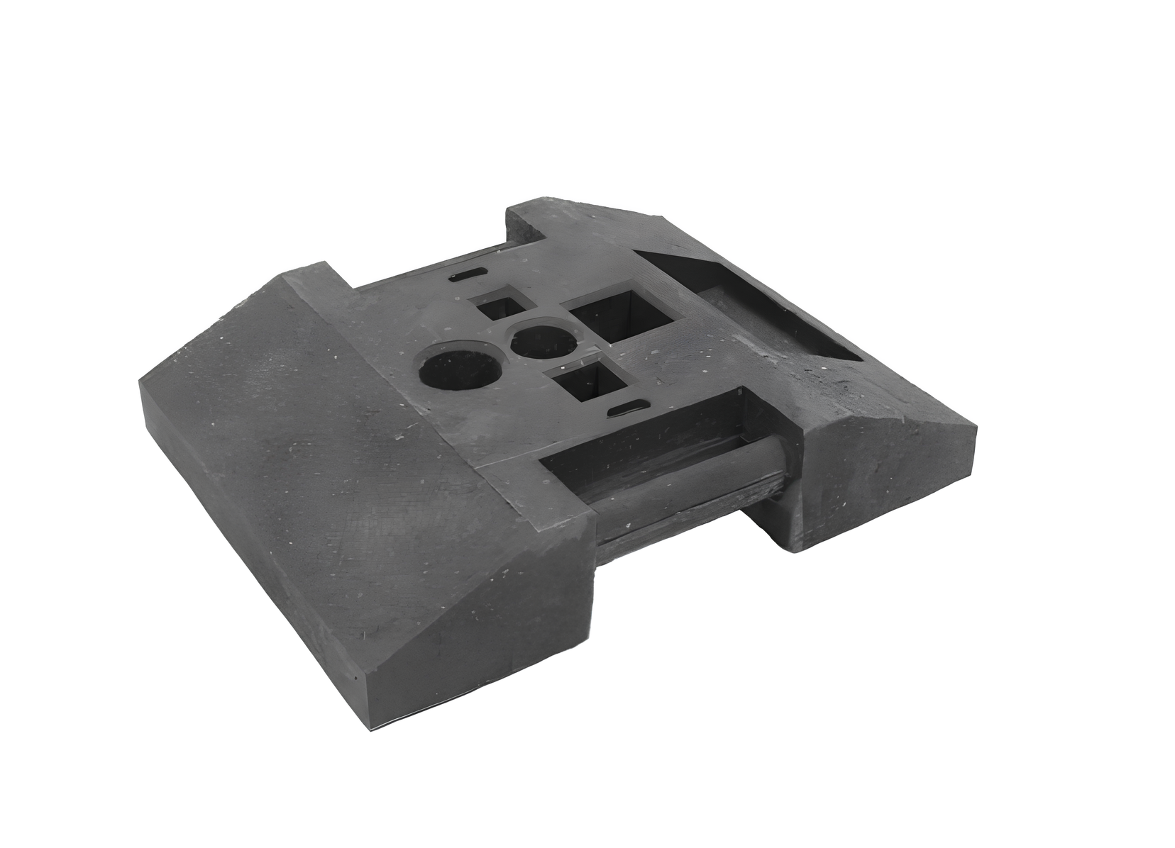 1 - Baustellenabsperrung Profi Schrankengitter-Fußplatte (18kg)