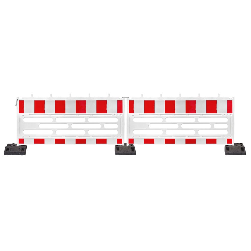 1 - Baustellenabsperrung Profi Schrankengitter-Set (RA1) - Inklusive Fußplatte 28 kg