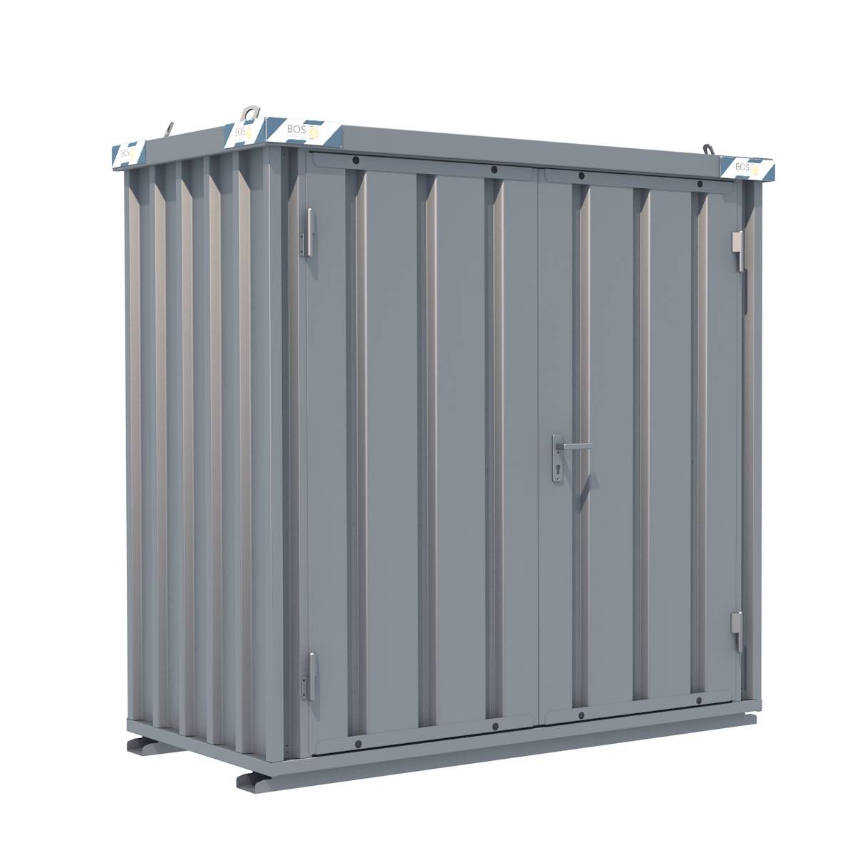 1 - Schnellbaucontainer SchnellbauContainer 1x2m, 2-flügelige Tür(1750x1890mm) auf der 2m Seite 
