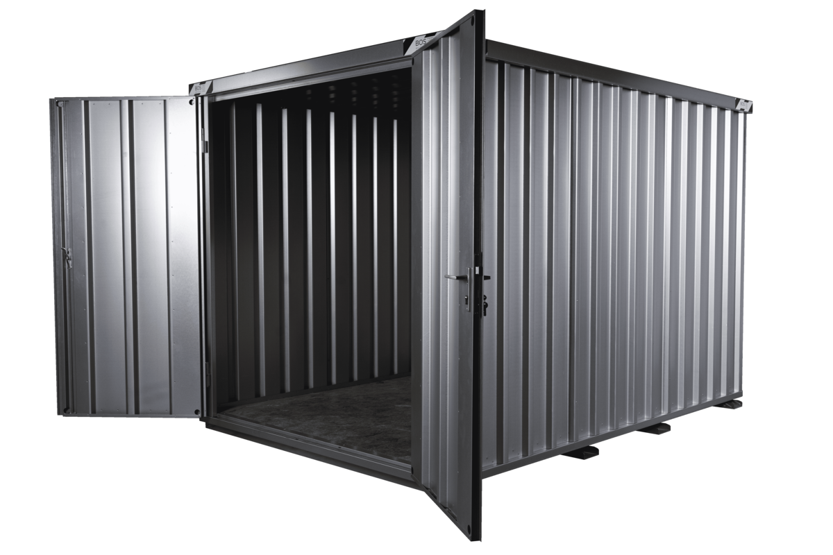 Schnellbaucontainer SchnellbauContainer 3x2m, 2-flügelige Tür(1750x1890mm) auf der 2m Seite