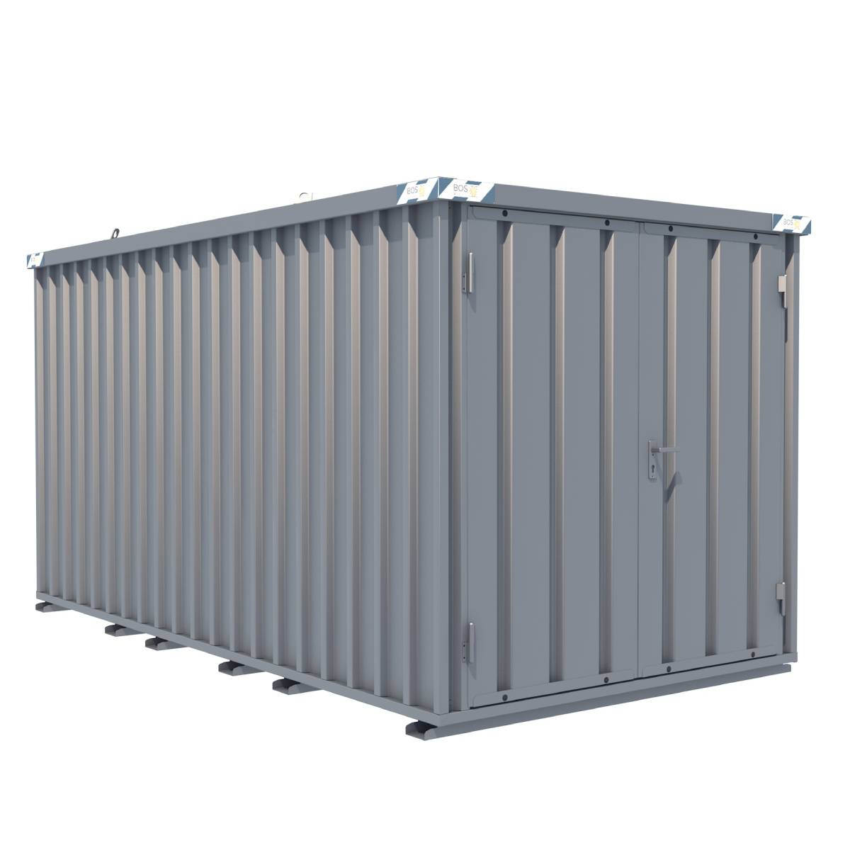 Schnellbaucontainer SchnellbauContainer 4X2m, 2-flügelige Tür(1750x1890mm) auf der 4m Seite