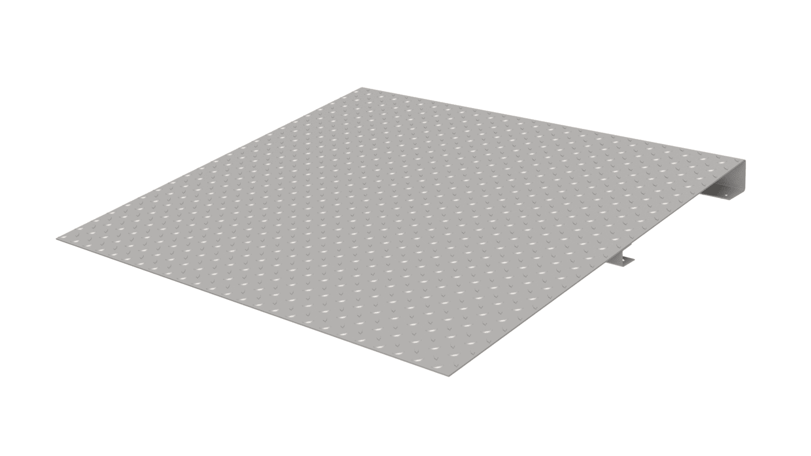 1 - Containerzubehör Auffahrrampe – Riffelblech verzinkt, 1000 mm