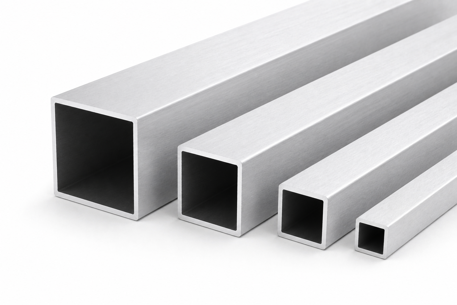 1 - Aluminiumrohre Aluminium-Quadratrohr 25x25x2mm 6000mm