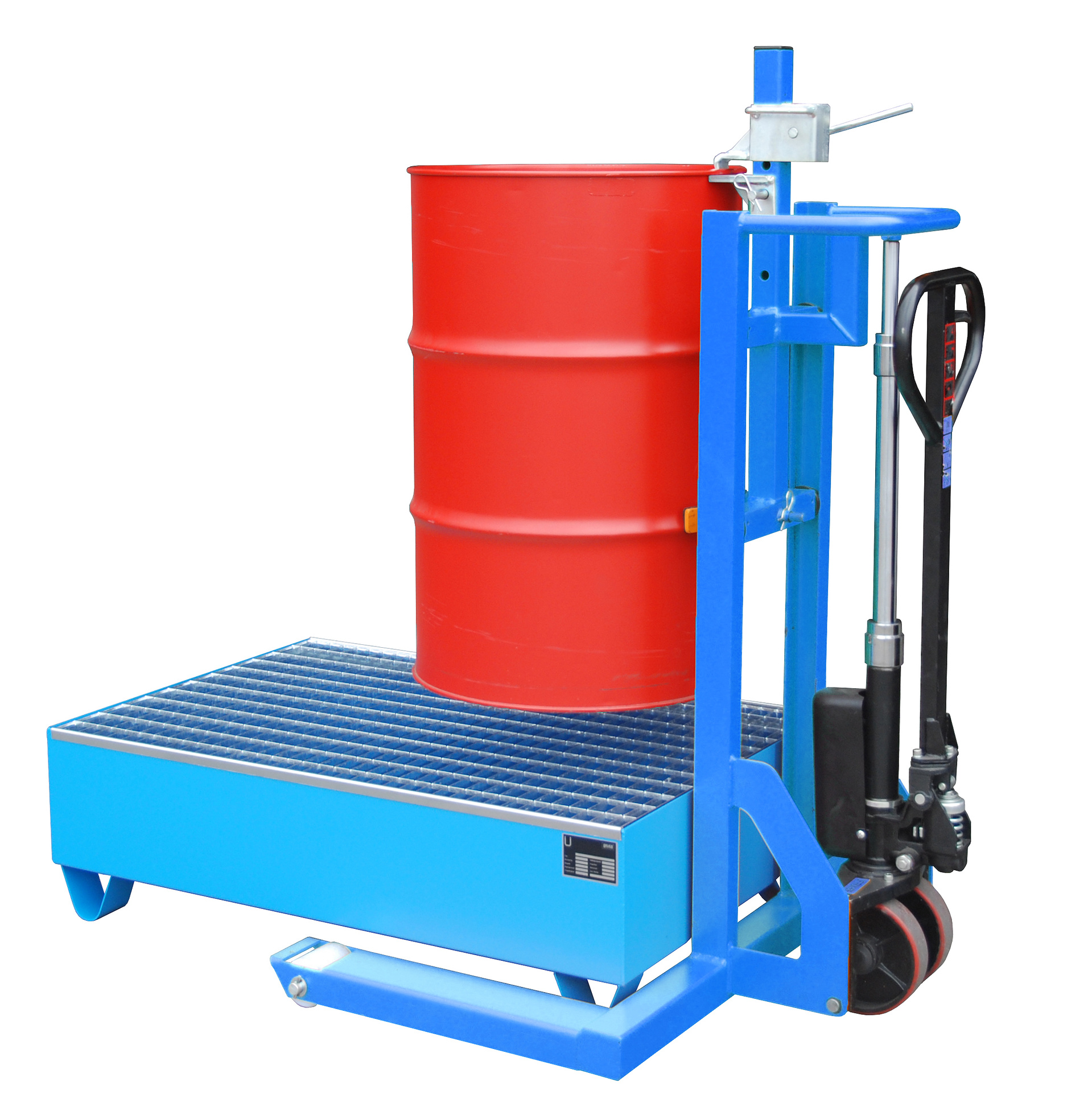 1 - Fass-Handling für Betriebs-Ausstattung  Fassheberoller FHR 600 G, lackiert, RAL 5012 Lichtblau