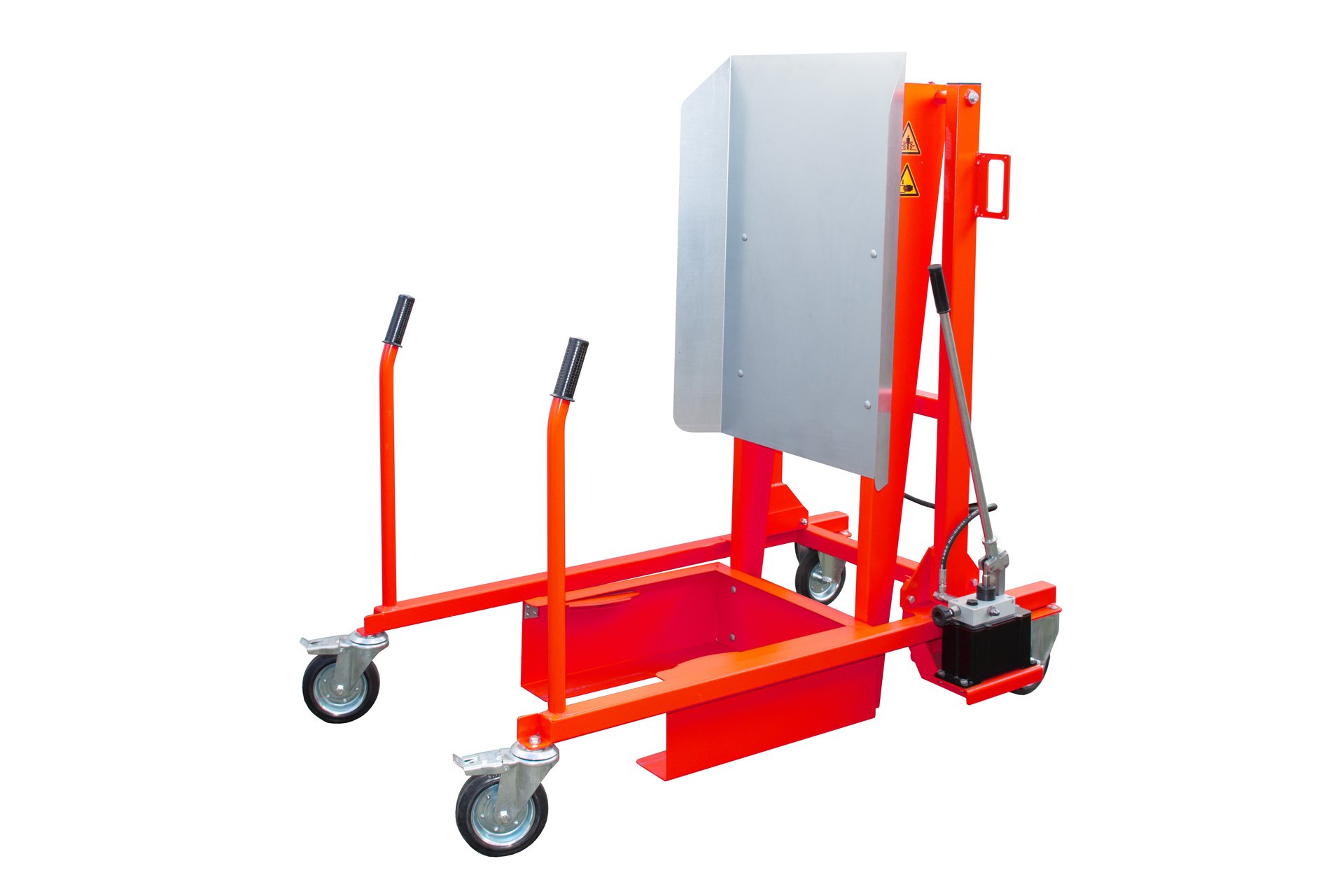 1 - Mülltonnen-Handling Mülltonnen-Kippstation MKS-H, lackiert, RAL 3000 Feuerrot