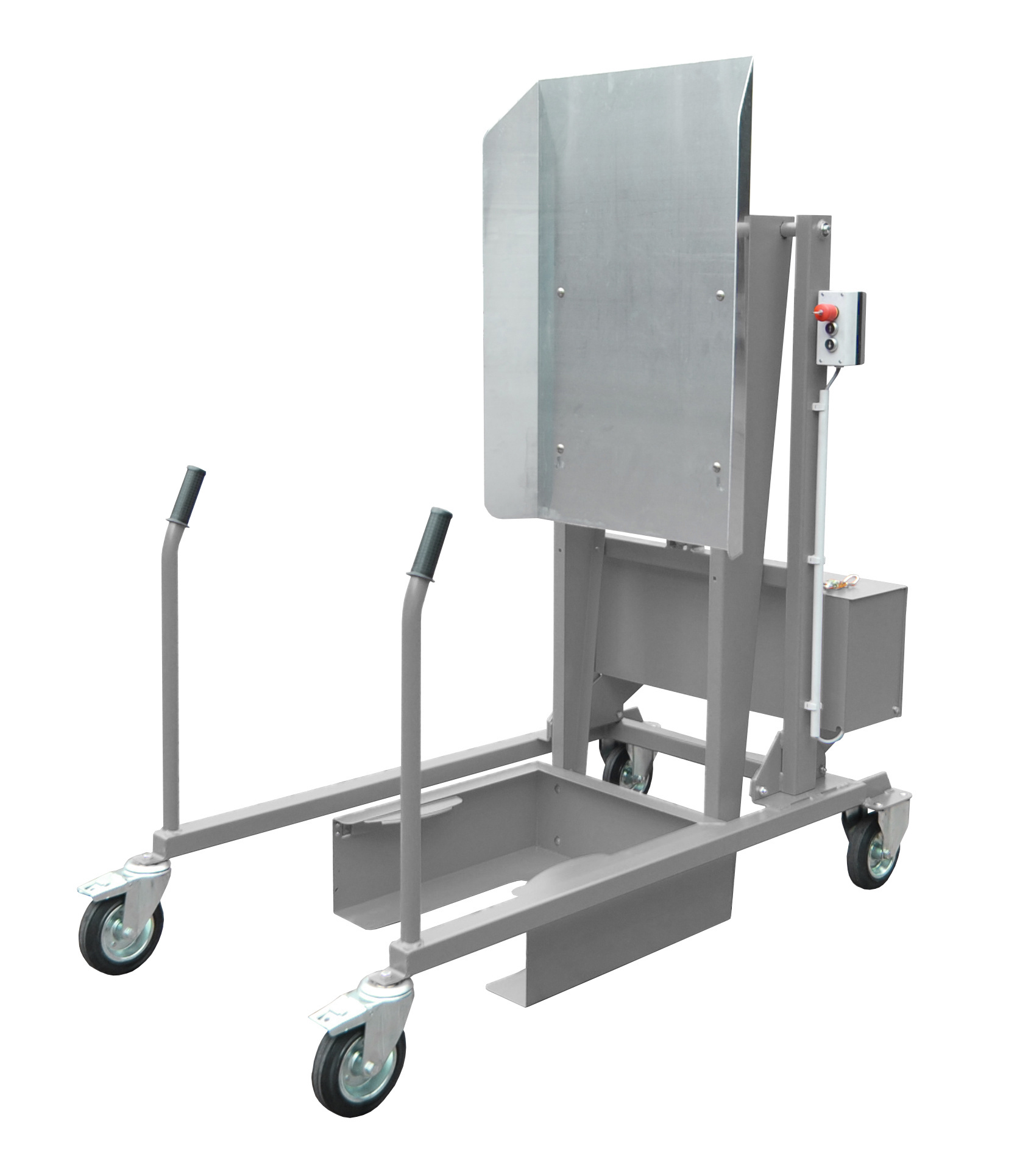 1 - Mülltonnen-Handling Mülltonnen-Kippstation MKS-12V, lackiert, RAL 7005 Mausgrau