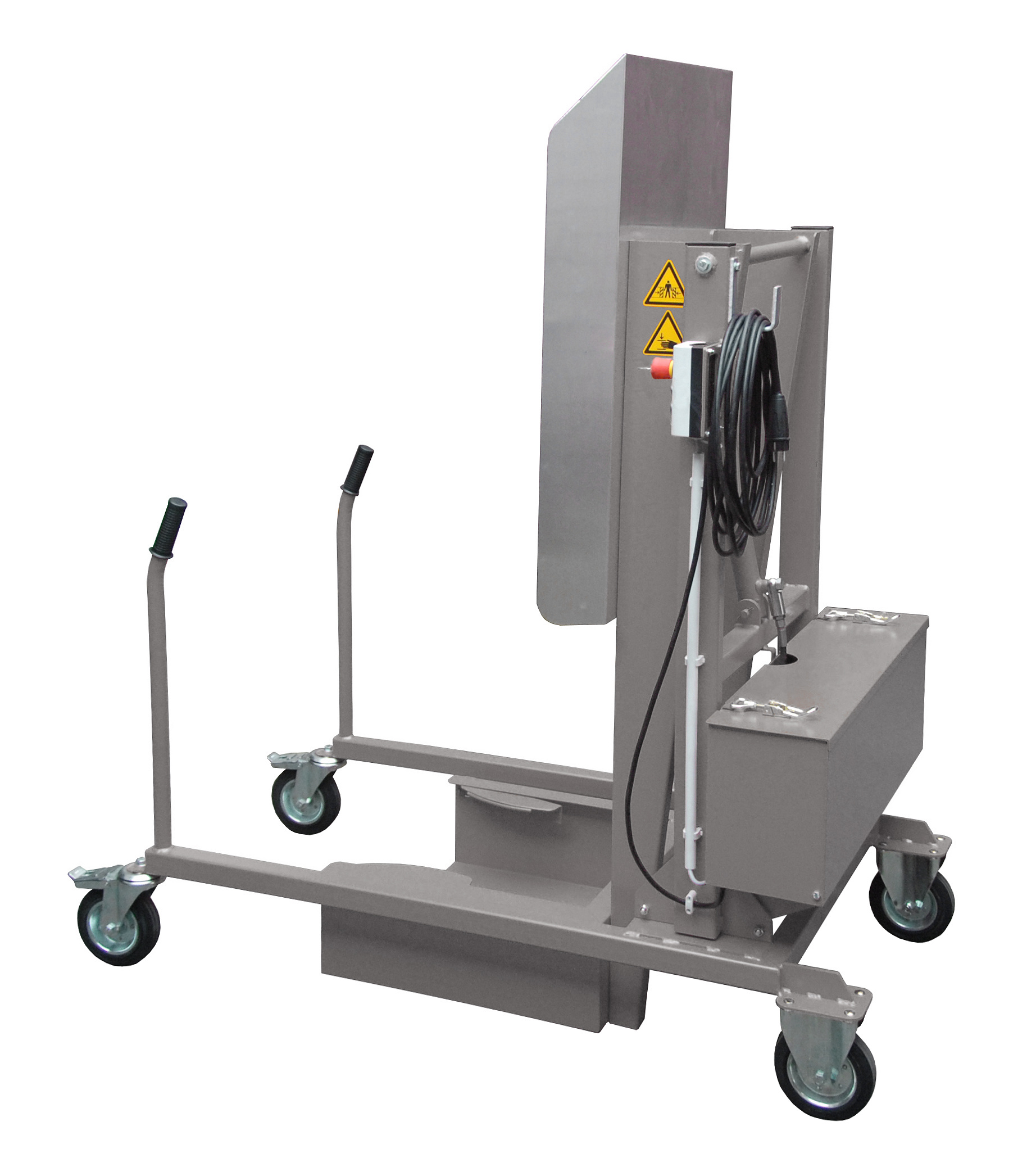 1 - Mülltonnen-Handling Mülltonnen-Kippstation MKS-230V, lackiert, RAL 7005 Mausgrau