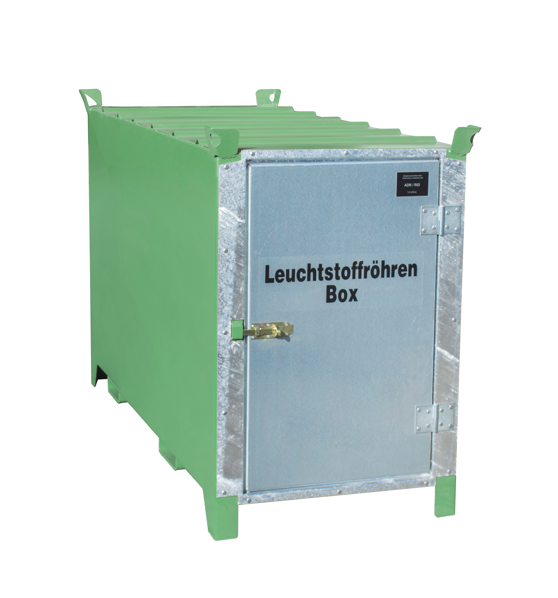 1 - Leuchtstoffröhren-Boxen  Leuchtstoffröhren-Box SL 150, für bis zu 1.100 Leuchtstoffröhren, lackiert, RAL 6011 Resedagrün