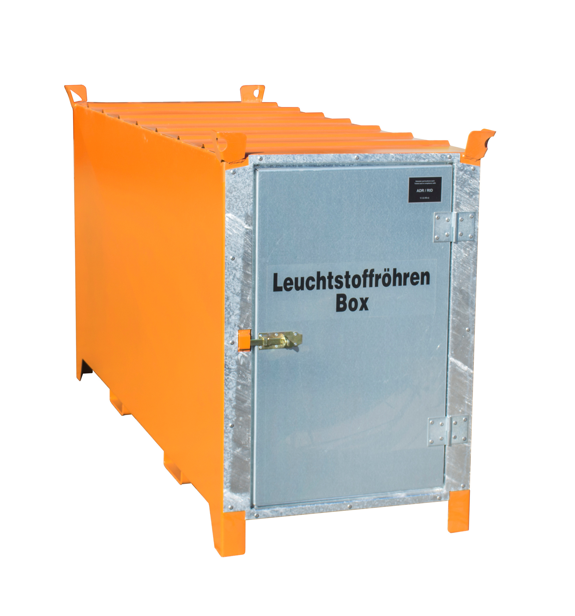 1 - Leuchtstoffröhren-Boxen Leuchtstoffröhren-Box SL 200, für bis zu 1.100 Leuchtstoffröhren, lackiert, RAL 2000 Gelborange