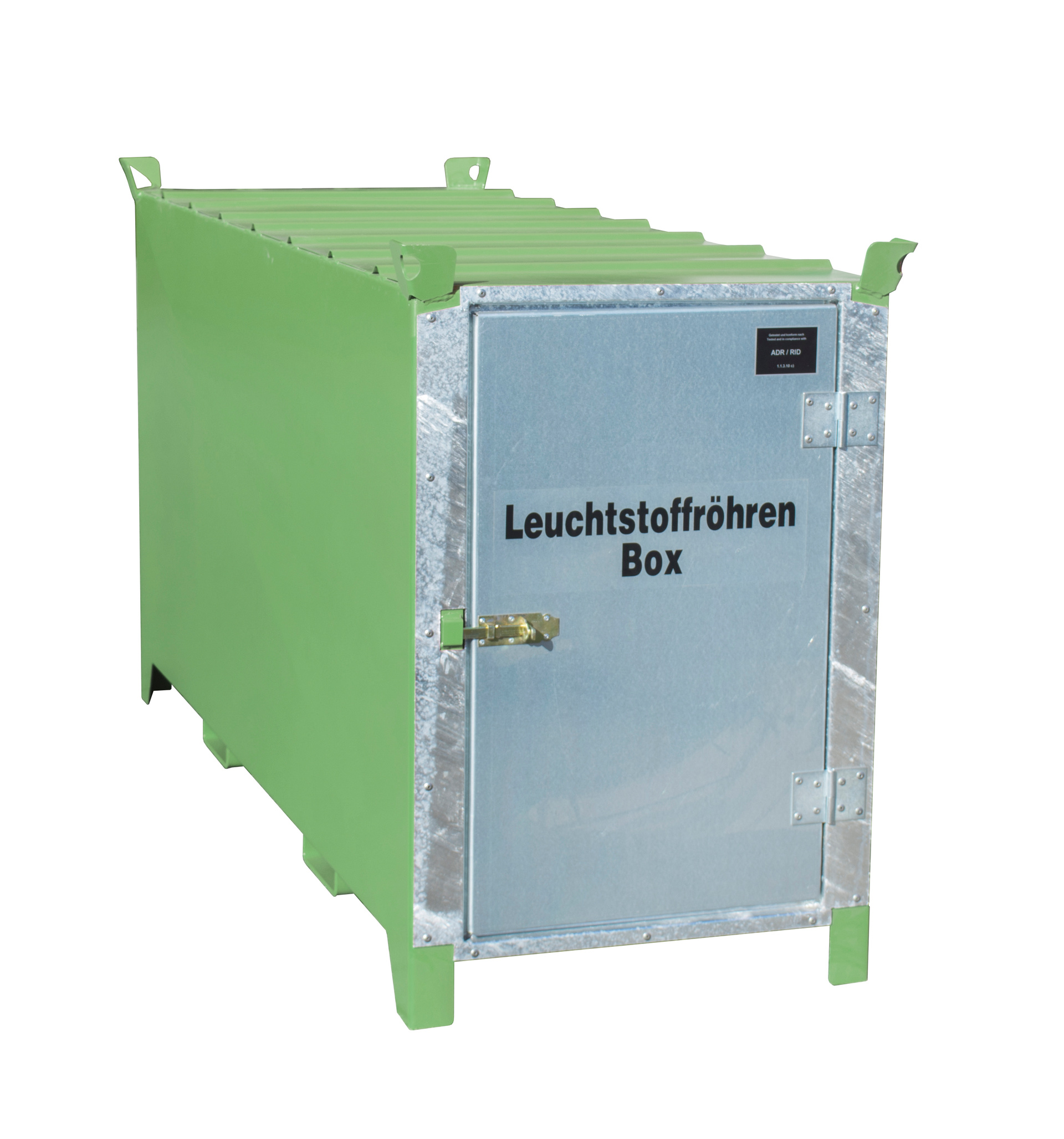 1 - Leuchtstoffröhren-Boxen Leuchtstoffröhren-Box SL 200, für bis zu 1.100 Leuchtstoffröhren, lackiert, RAL 6011 Resedagrün
