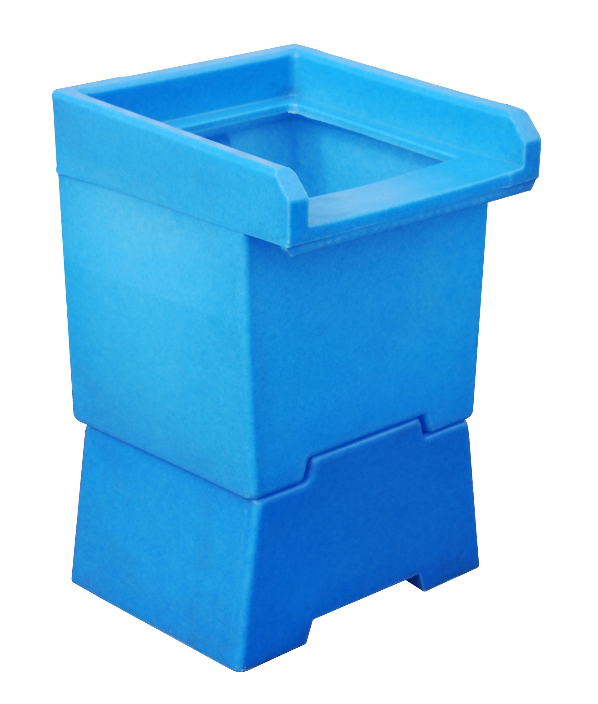 1 - Zubehör für Auffangwannen und Gefahrstoff-Depots  Vorsatzbehälter VB 1, aus robustem Polyethylen, Ausführung in blau
