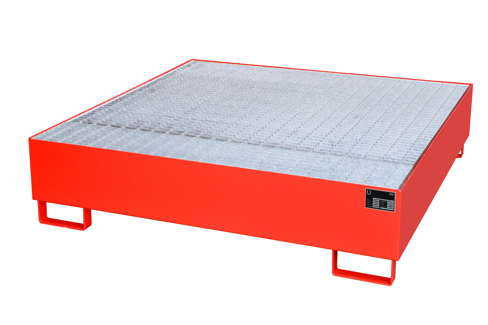 1 - Auffangwannen  Auffangwanne AW 450, 450 l, lackiert, RAL 3000 Feuerrot