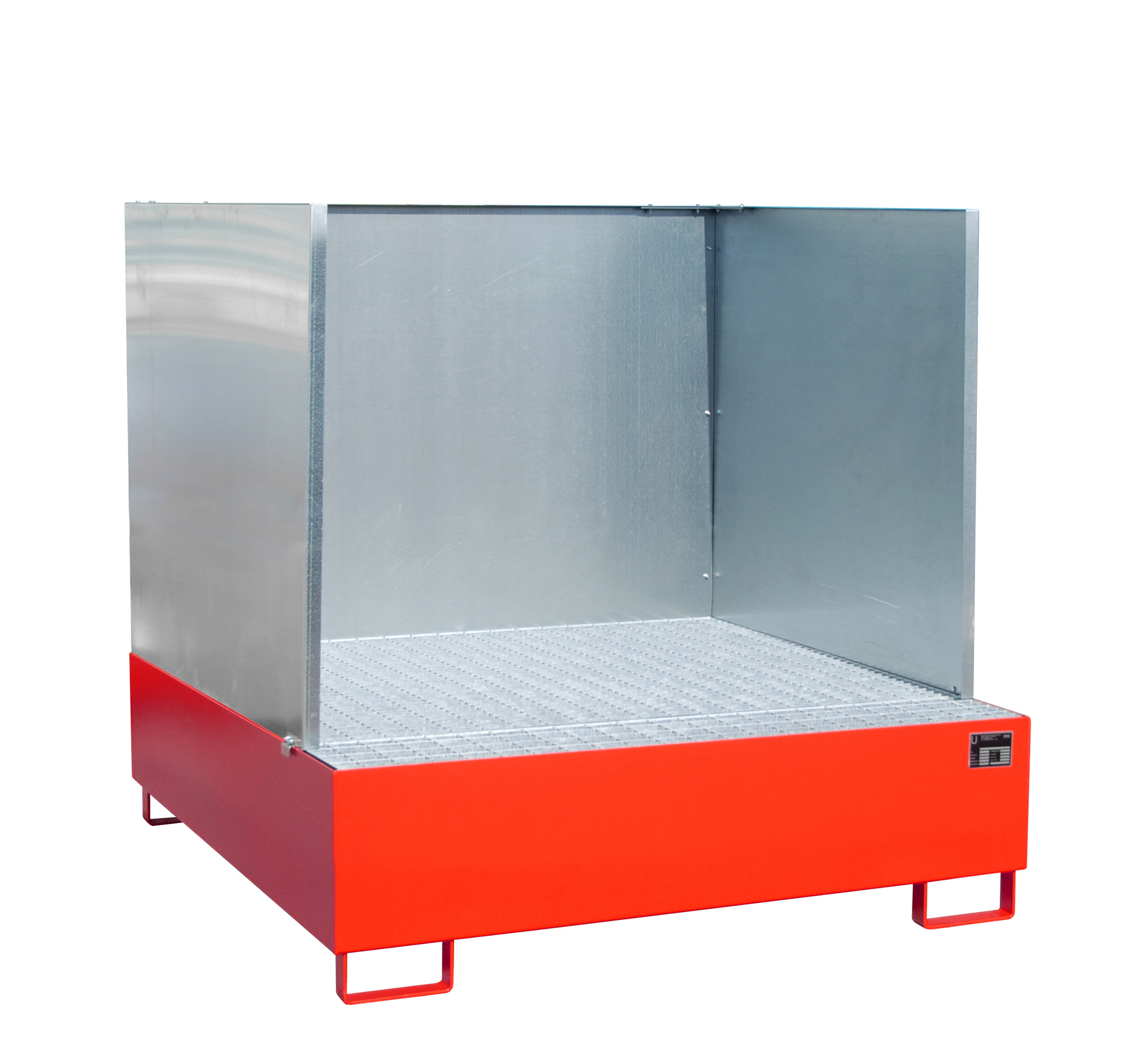 1 - Auffangwannen Auffangwanne AW 450/SW, 450 l, lackiert, RAL 3000 Feuerrot
