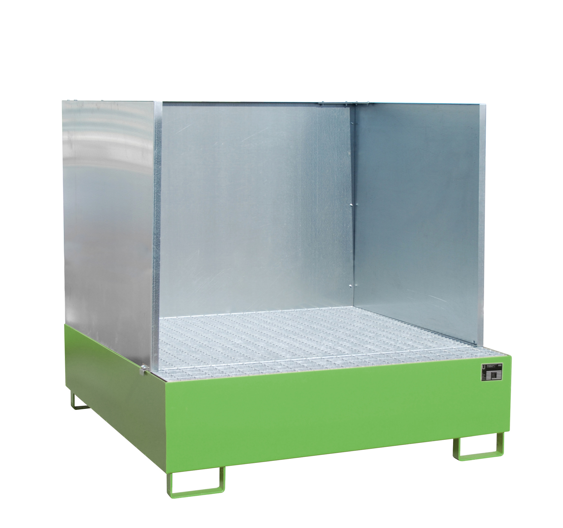 1 - Auffangwannen  Auffangwanne AW 450/SW, 450 l, lackiert, RAL 6011 Resedagrün