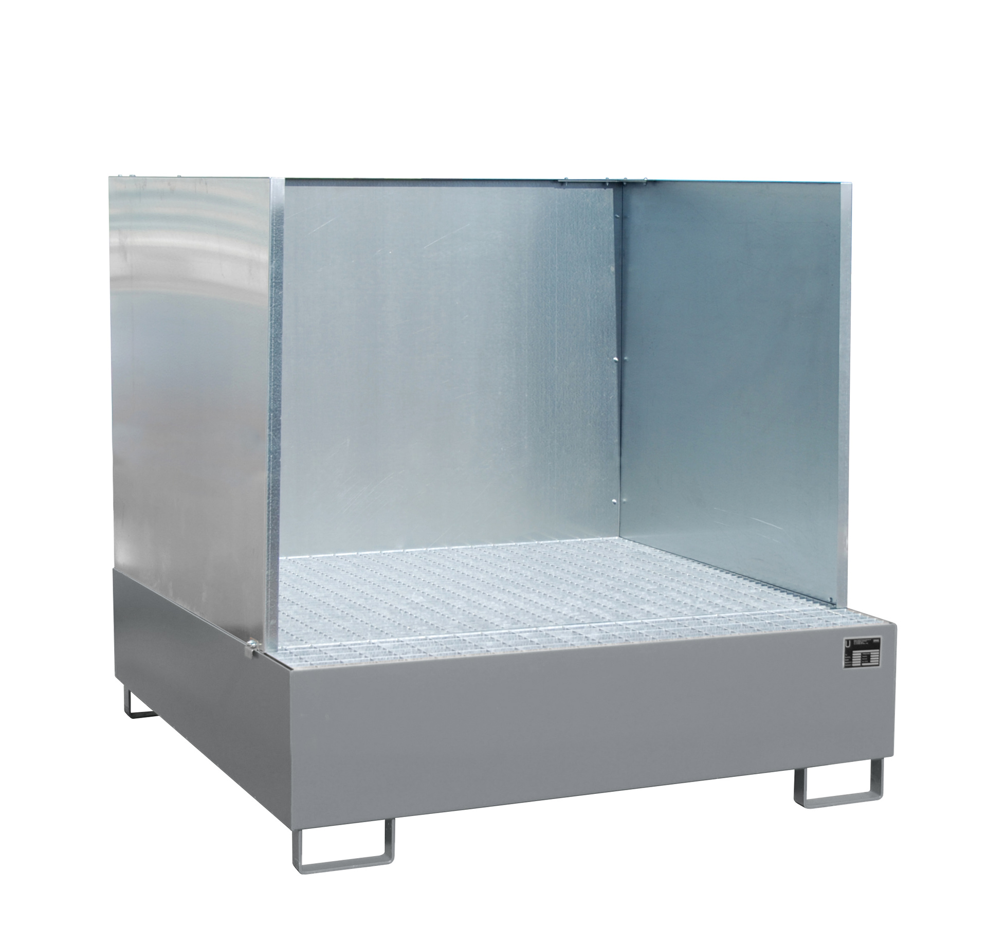 1 - Auffangwannen  Auffangwanne AW 450/SW, 450 l, lackiert, RAL 7005 Mausgrau