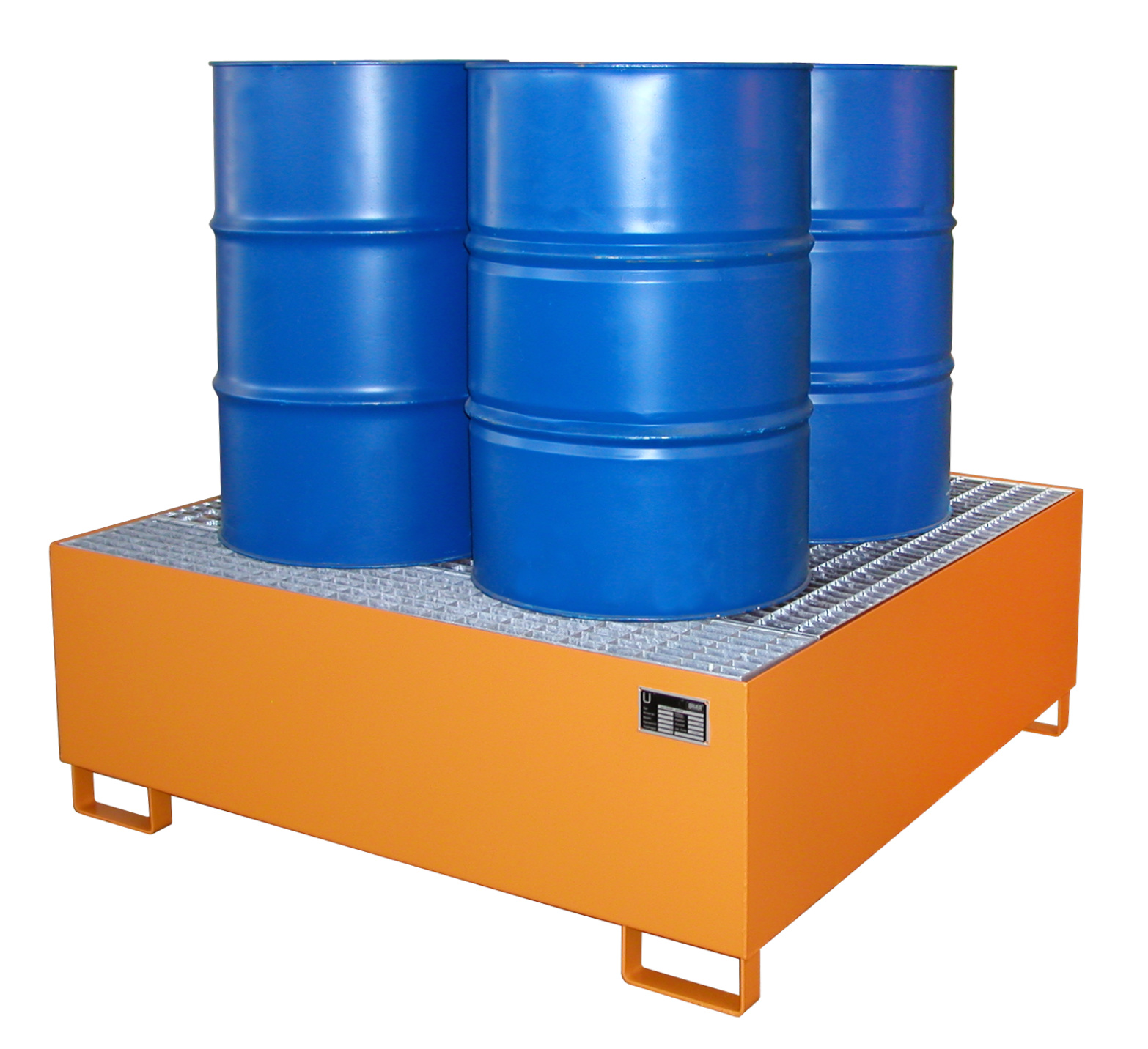1 - Auffangwannen  Auffangwanne AW 800, 800 l, lackiert, RAL 2000 Gelborange
