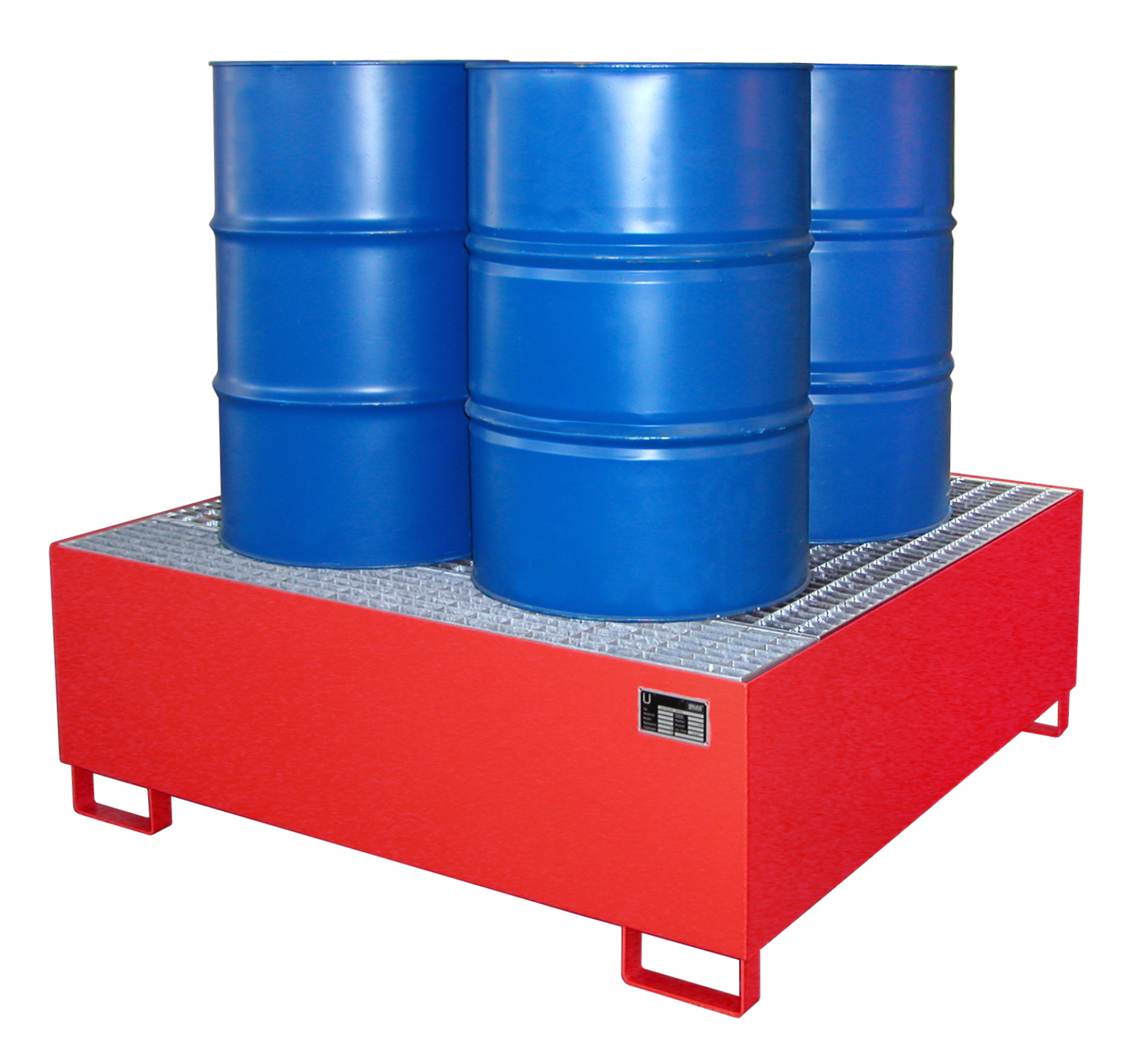 1 - Auffangwannen  Auffangwanne AW 800, 800 l, lackiert, RAL 3000 Feuerrot
