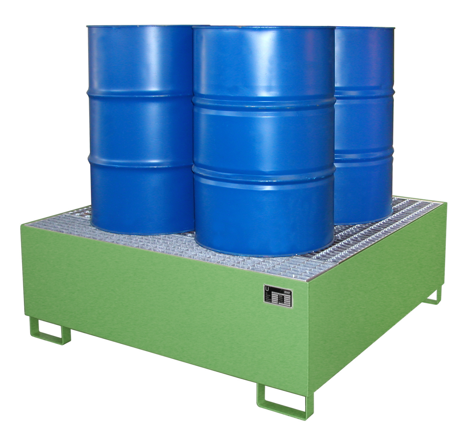 1 - Auffangwannen  Auffangwanne AW 800, 800 l, lackiert, RAL 6011 Resedagrün