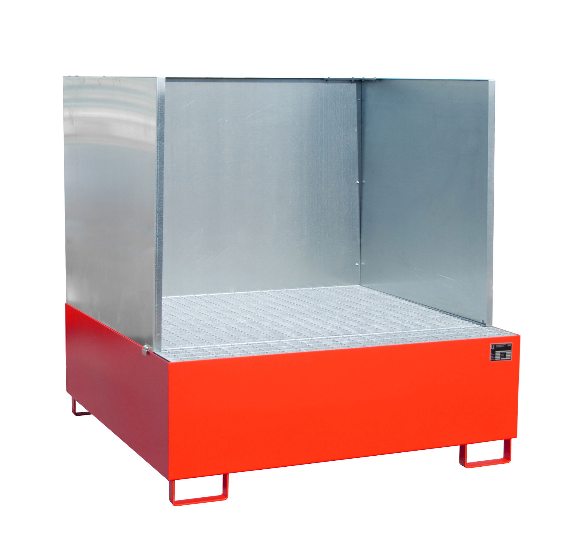 1 - Auffangwannen  Auffangwanne AW 800/SW, 800 l, lackiert, RAL 3000 Feuerrot