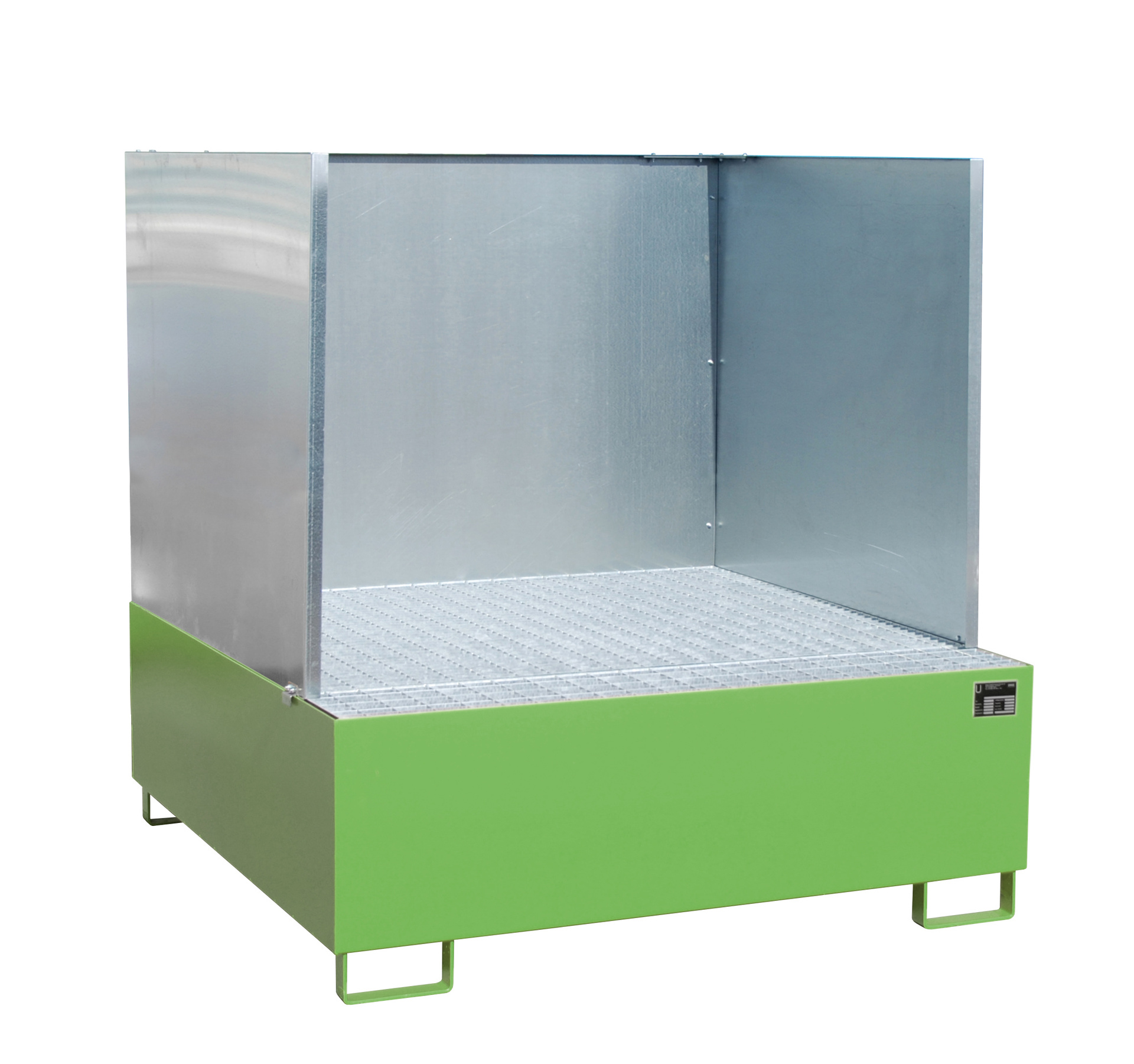 1 - Auffangwannen  Auffangwanne AW 800/SW, 800 l, lackiert, RAL 6011 Resedagrün